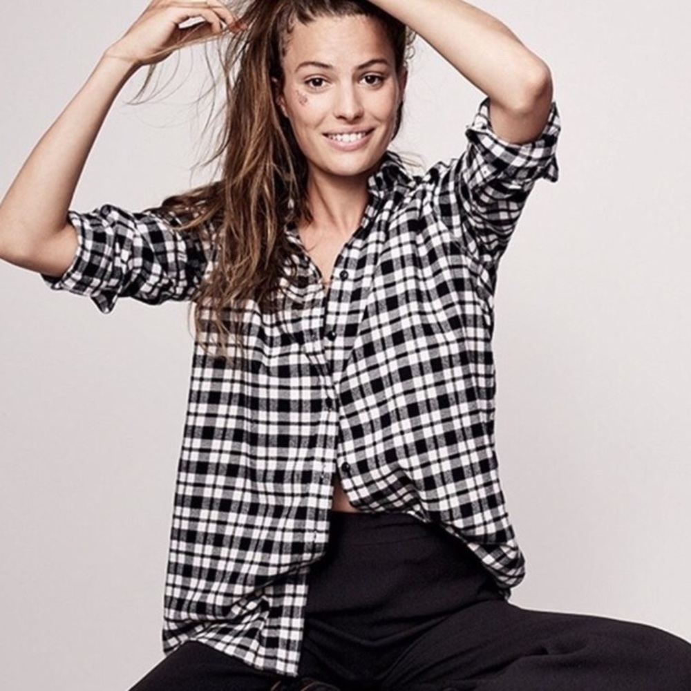 Madewell Flannel Plaid Top